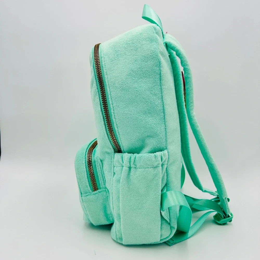 Stoney Clover Lane x Target Mint Green Terry Embossed Backpack Gold Hardware NWT